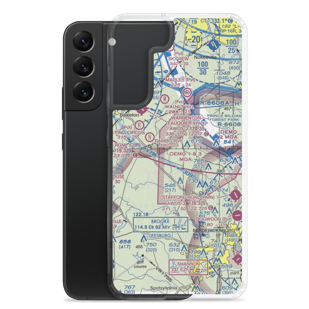 Hartwood Airport (3VG7) VFR Sectional Samsung Case Samsung Galaxy S22 Plus model shown