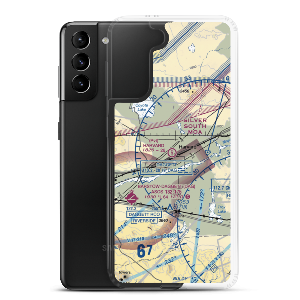 Harvard Airport (CN23) VFR Sectional Samsung Case Samsung Galaxy S21 Plus model shown