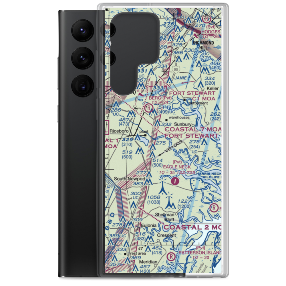 Harvest Lake Seaplane Base (12GE) VFR Sectional Samsung Case Samsung Galaxy S22 Ultra model shown