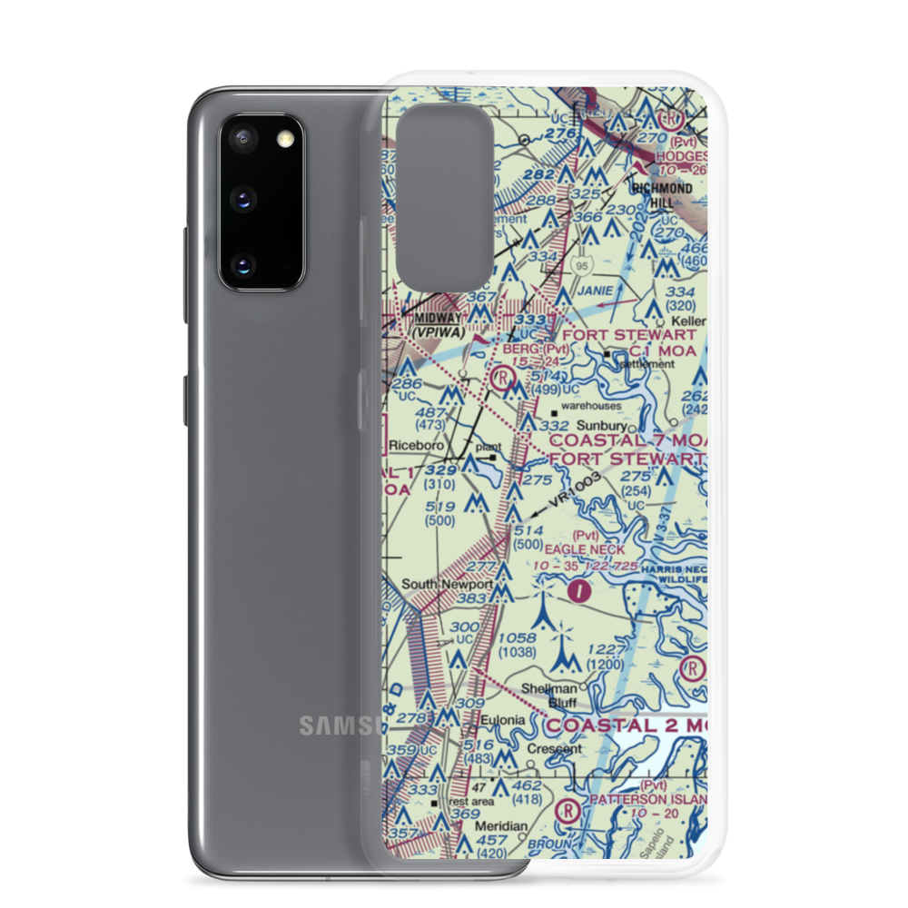 Harvest Lake Seaplane Base (12GE) VFR Sectional Samsung Case Samsung Galaxy S20 model shown