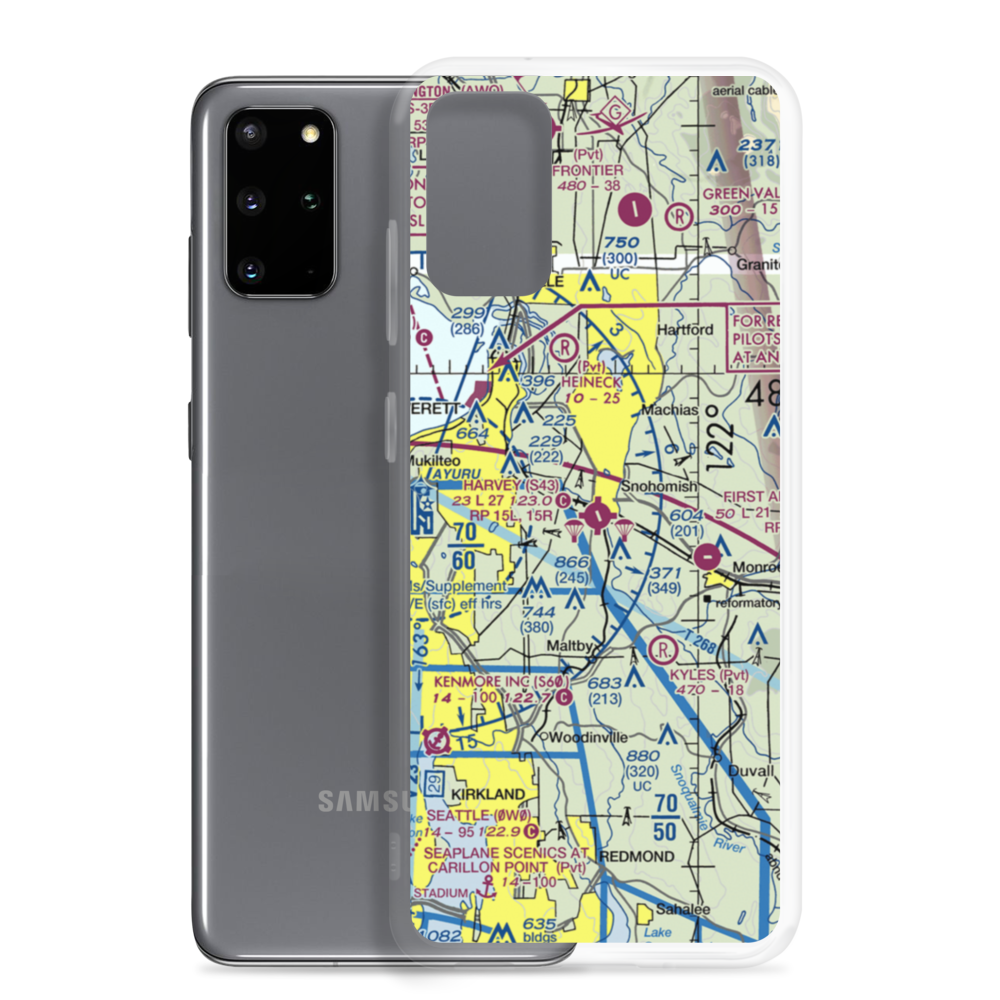 Harvey Field (S43) VFR Sectional Samsung Case Samsung Galaxy S20 Plus model shown