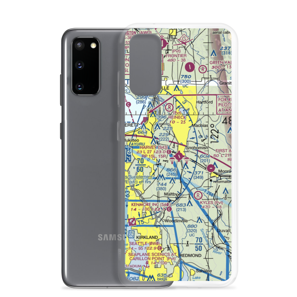 Harvey Field (S43) VFR Sectional Samsung Case Samsung Galaxy S20 model shown