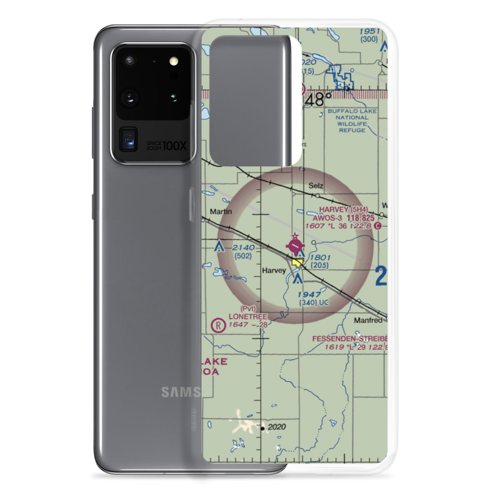 Harvey Municipal Airport (5H4) VFR Sectional Samsung Case Samsung Galaxy S20 Ultra model shown