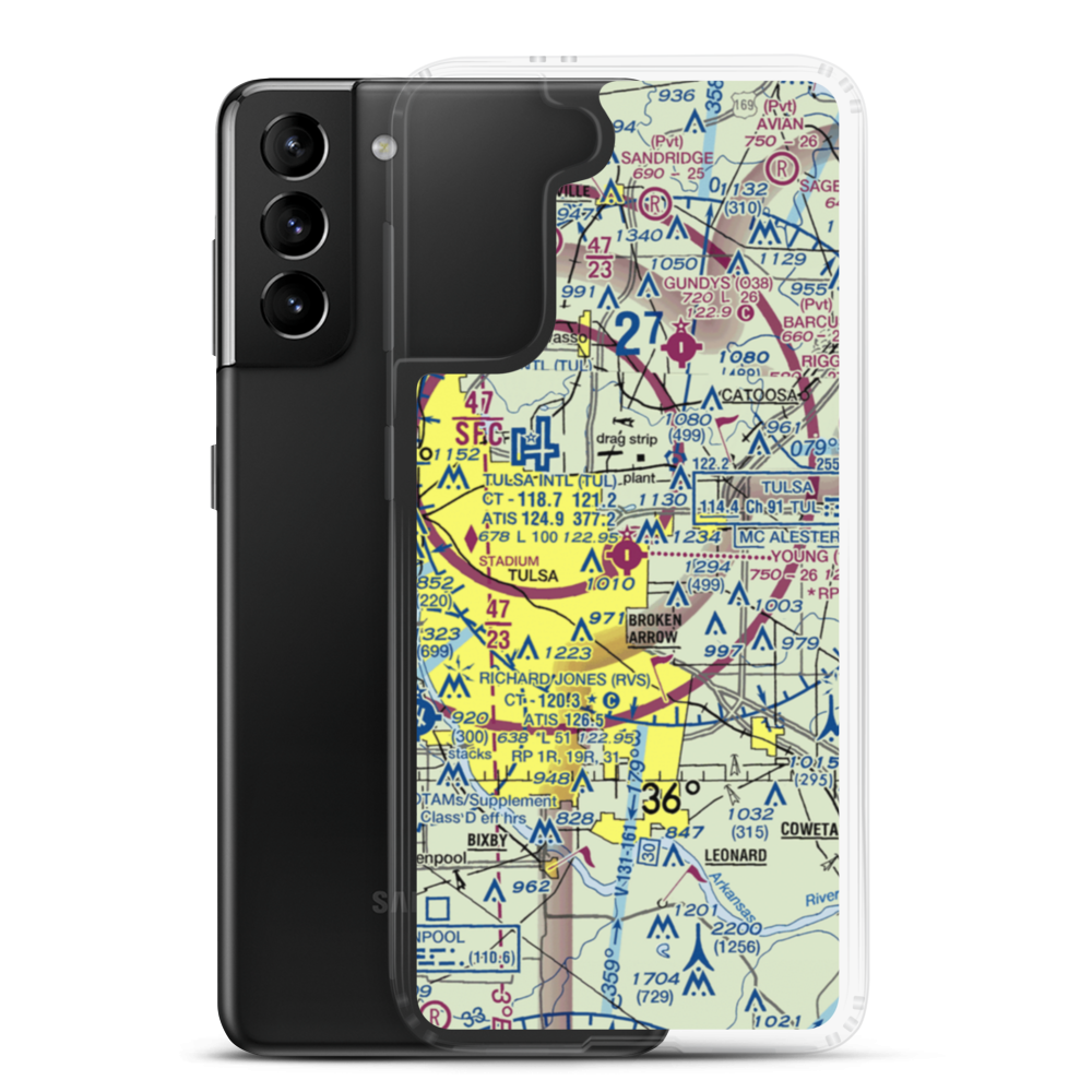 Harvey Young Airport (1H6) VFR Sectional Samsung Case Samsung Galaxy S21 Plus model shown