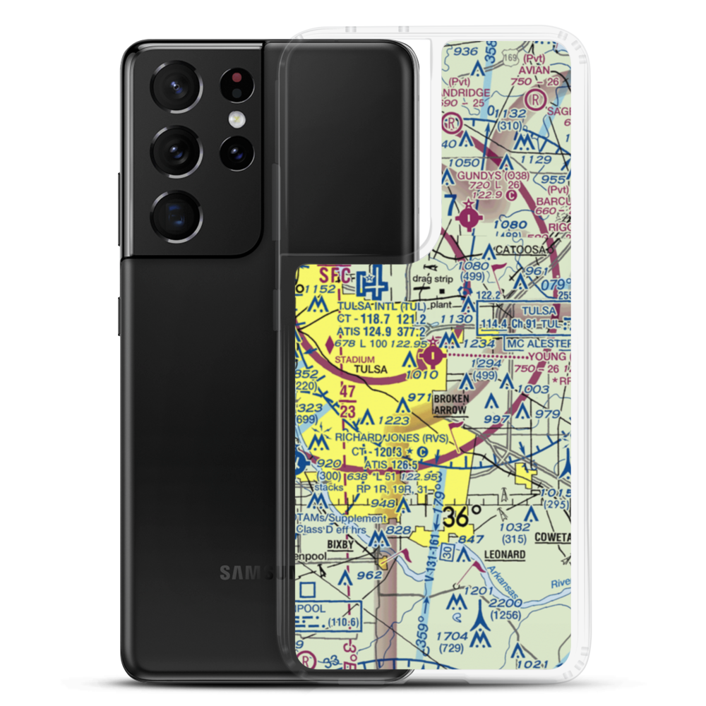 Harvey Young Airport (1H6) VFR Sectional Samsung Case Samsung Galaxy S21 Ultra model shown