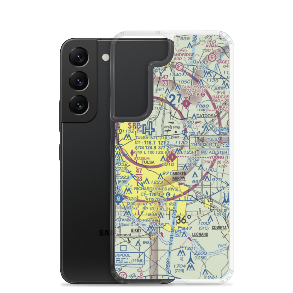 Harvey Young Airport (1H6) VFR Sectional Samsung Case Samsung Galaxy S22 model shown