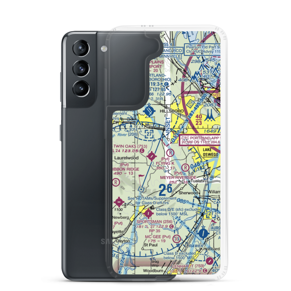 Harvey'S Acres Airport (OR28) VFR Sectional Samsung Case Samsung Galaxy S21 model shown