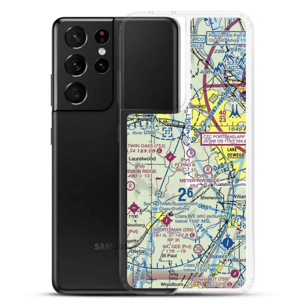 Harvey'S Acres Airport (OR28) VFR Sectional Samsung Case Samsung Galaxy S21 Ultra model shown