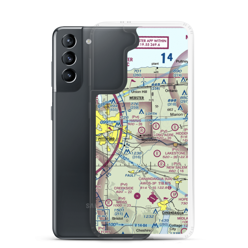 Harvs Airport (4NK5) VFR Sectional Samsung Case Samsung Galaxy S21 model shown