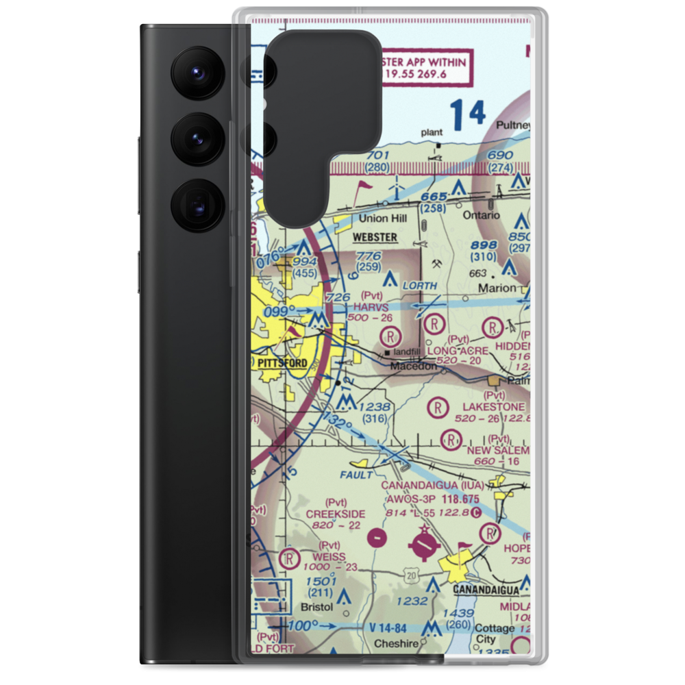 Harvs Airport (4NK5) VFR Sectional Samsung Case Samsung Galaxy S22 Ultra model shown