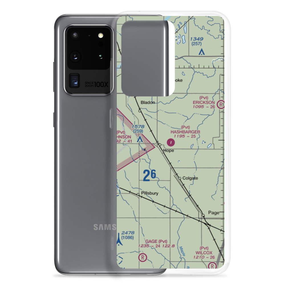 Hashbarger Farm Airstrip (8NA9) VFR Sectional Samsung Case Samsung Galaxy S20 Ultra model shown
