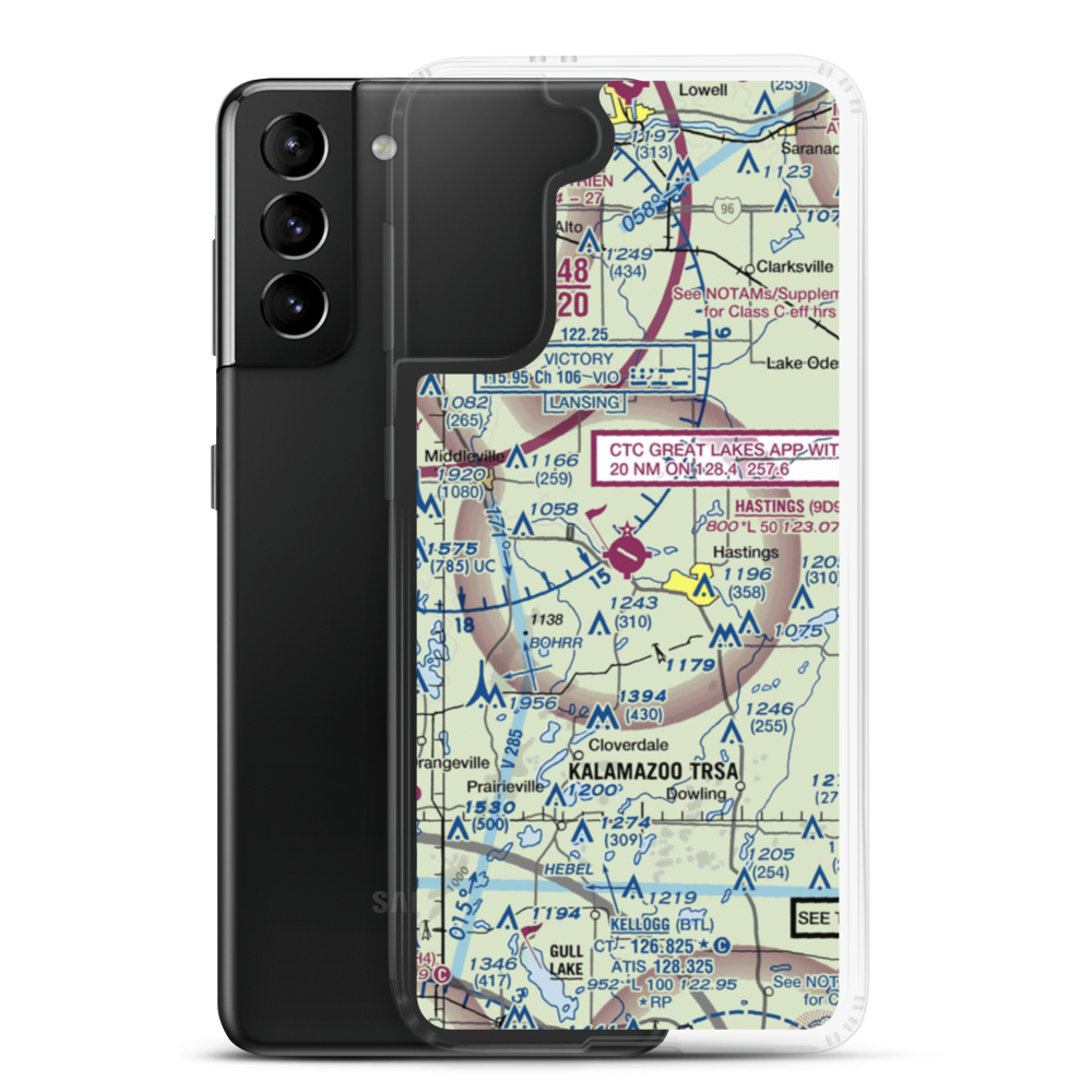 Hastings Airport (9D9) VFR Sectional Samsung Case Samsung Galaxy S21 Plus model shown