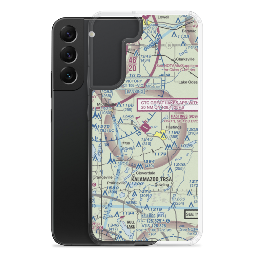 Hastings Airport (9D9) VFR Sectional Samsung Case Samsung Galaxy S22 Plus model shown
