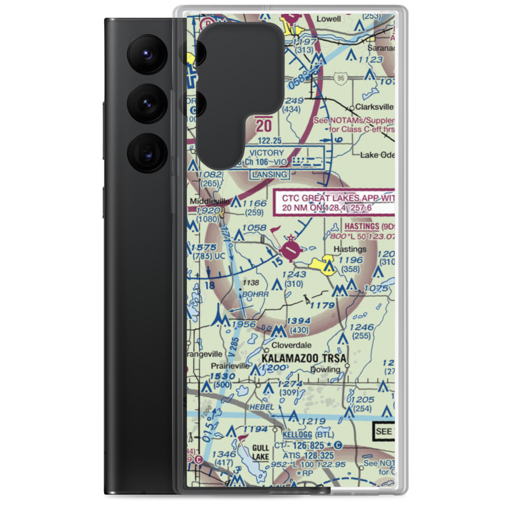 Hastings Airport (9D9) VFR Sectional Samsung Case Samsung Galaxy S22 Ultra model shown