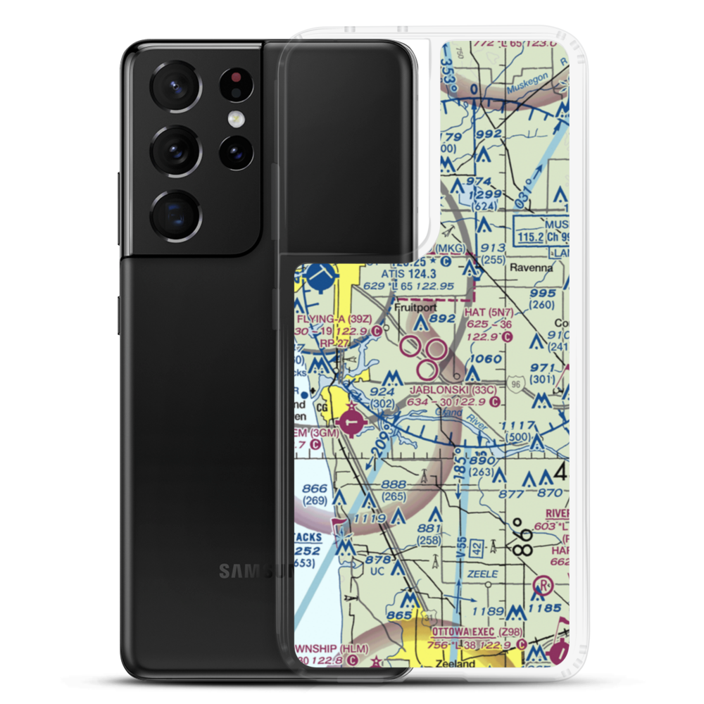 Hat Field (5N7) VFR Sectional Samsung Case Samsung Galaxy S21 Ultra model shown