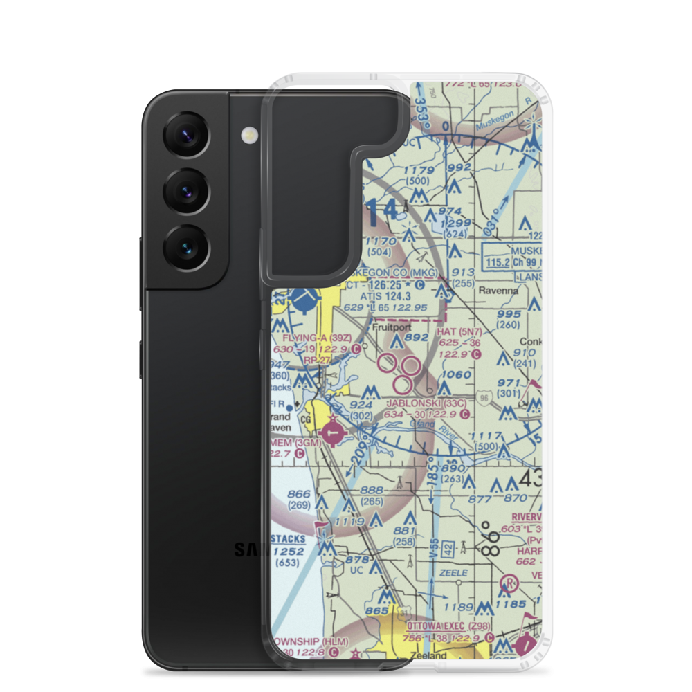 Hat Field (5N7) VFR Sectional Samsung Case Samsung Galaxy S22 model shown