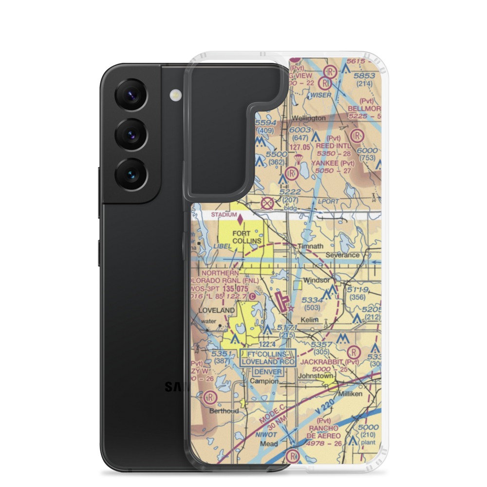 Hat-Field STOLport (6CO4) VFR Sectional Samsung Case Samsung Galaxy S22 model shown