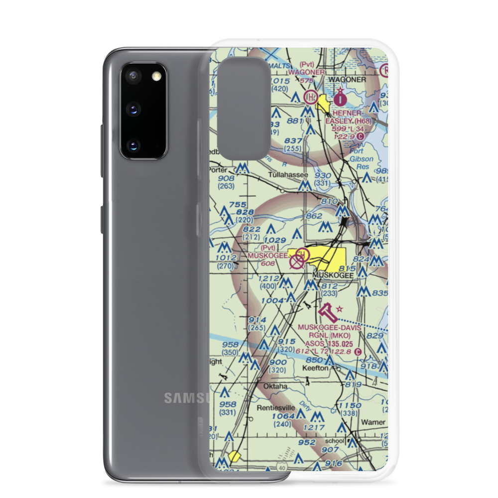 Hatbox Field (HAX) VFR Sectional Samsung Case Samsung Galaxy S20 model shown