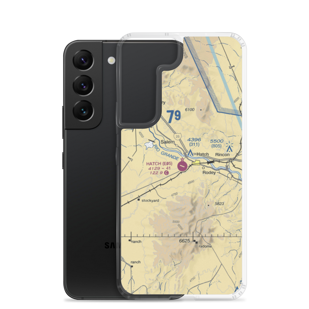 Hatch Municipal Airport (E05) VFR Sectional Samsung Case Samsung Galaxy S22 model shown