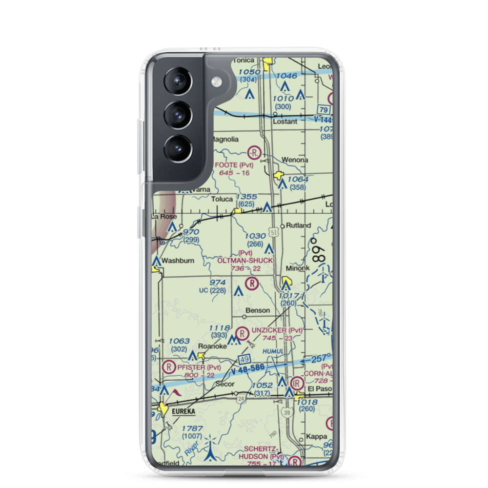 Hattan Farms Airport (4IS6) VFR Sectional Samsung Case Samsung Galaxy S21 model shown