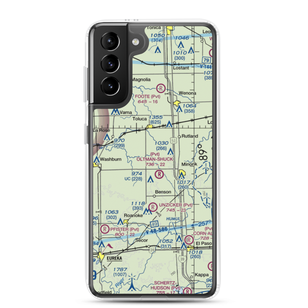 Hattan Farms Airport (4IS6) VFR Sectional Samsung Case Samsung Galaxy S21 Plus model shown