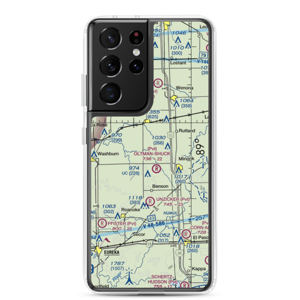 Hattan Farms Airport (4IS6) VFR Sectional Samsung Case Samsung Galaxy S21 Ultra model shown