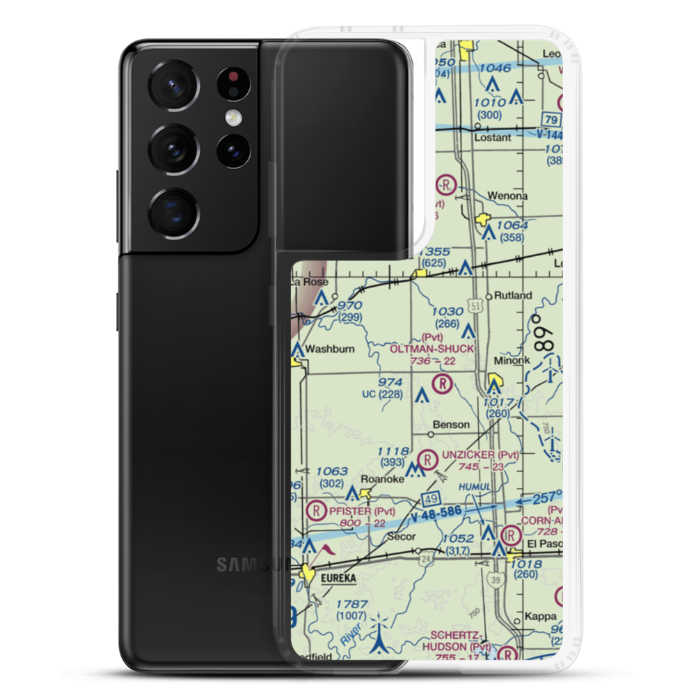 Hattan Farms Airport (4IS6) VFR Sectional Samsung Case Samsung Galaxy S21 Ultra model shown