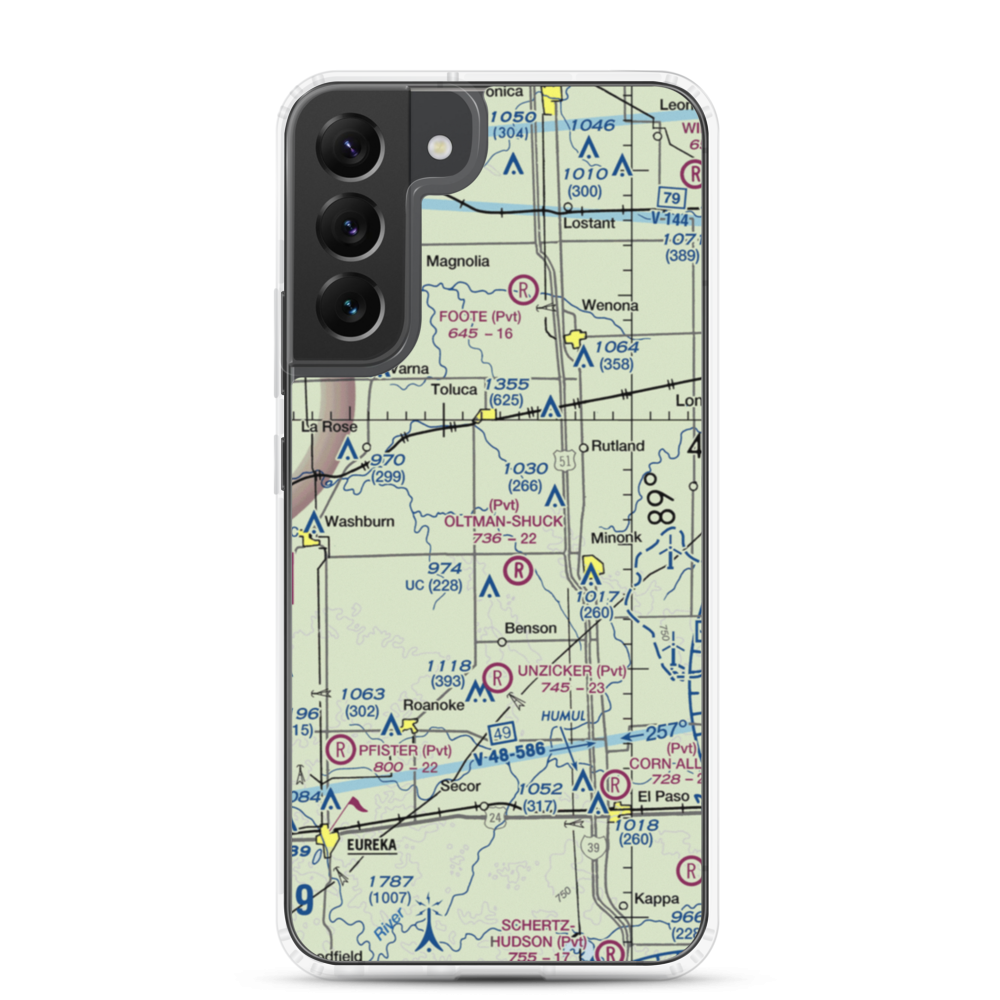 Hattan Farms Airport (4IS6) VFR Sectional Samsung Case Samsung Galaxy S22 Plus model shown