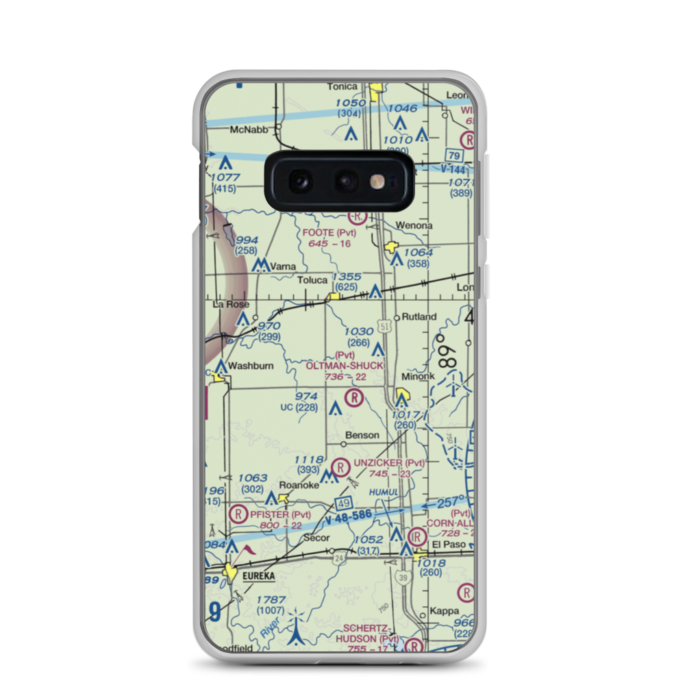 Hattan Farms Airport (4IS6) VFR Sectional Samsung Case Samsung Galaxy S10e model shown