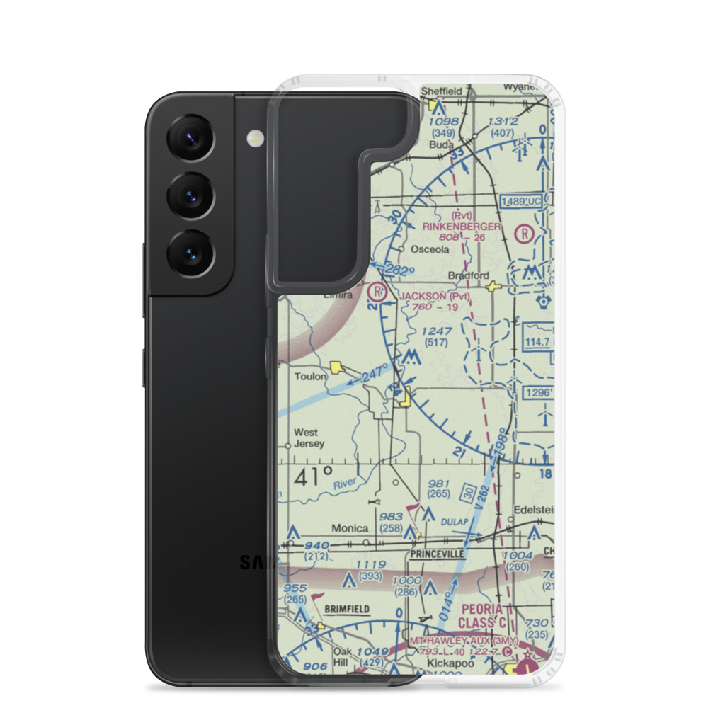 Hausmann Airport (75LL) VFR Sectional Samsung Case Samsung Galaxy S22 model shown