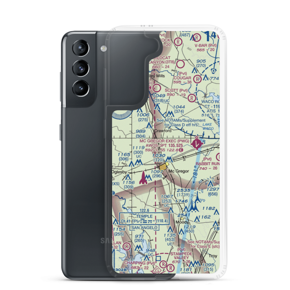 Havelka Haven Airport (XS57) VFR Sectional Samsung Case Samsung Galaxy S21 model shown