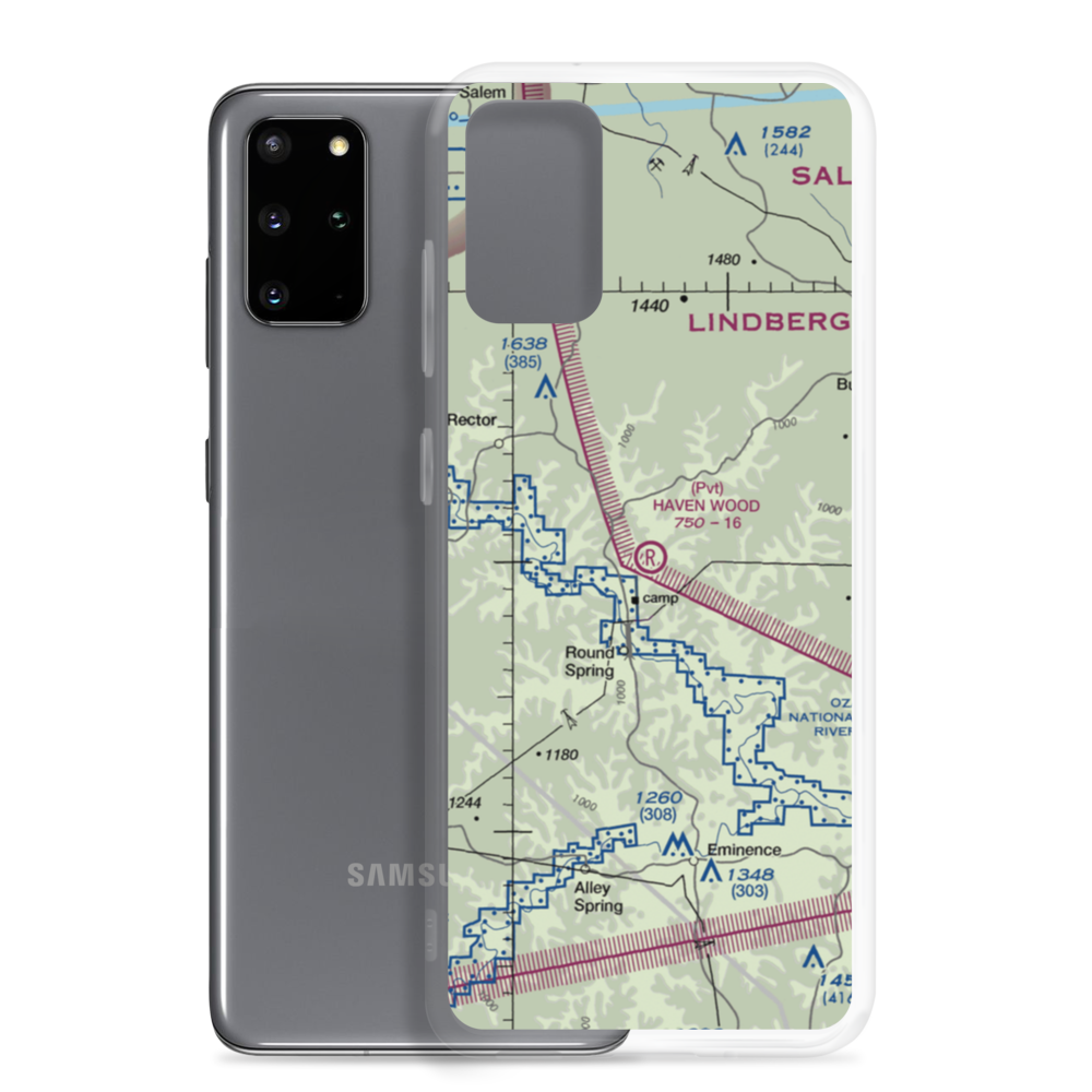 Haven Wood Airport (MU34) VFR Sectional Samsung Case Samsung Galaxy S20 Plus model shown