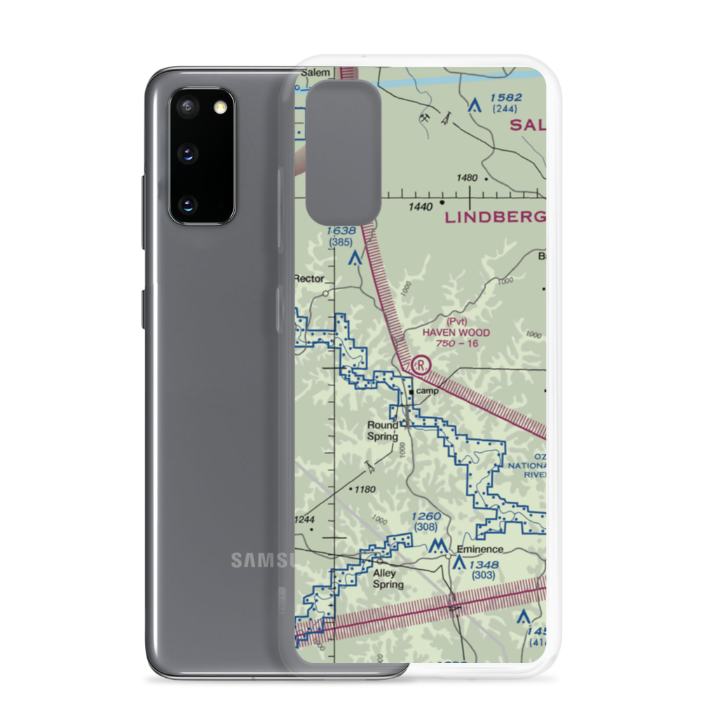Haven Wood Airport (MU34) VFR Sectional Samsung Case Samsung Galaxy S20 model shown