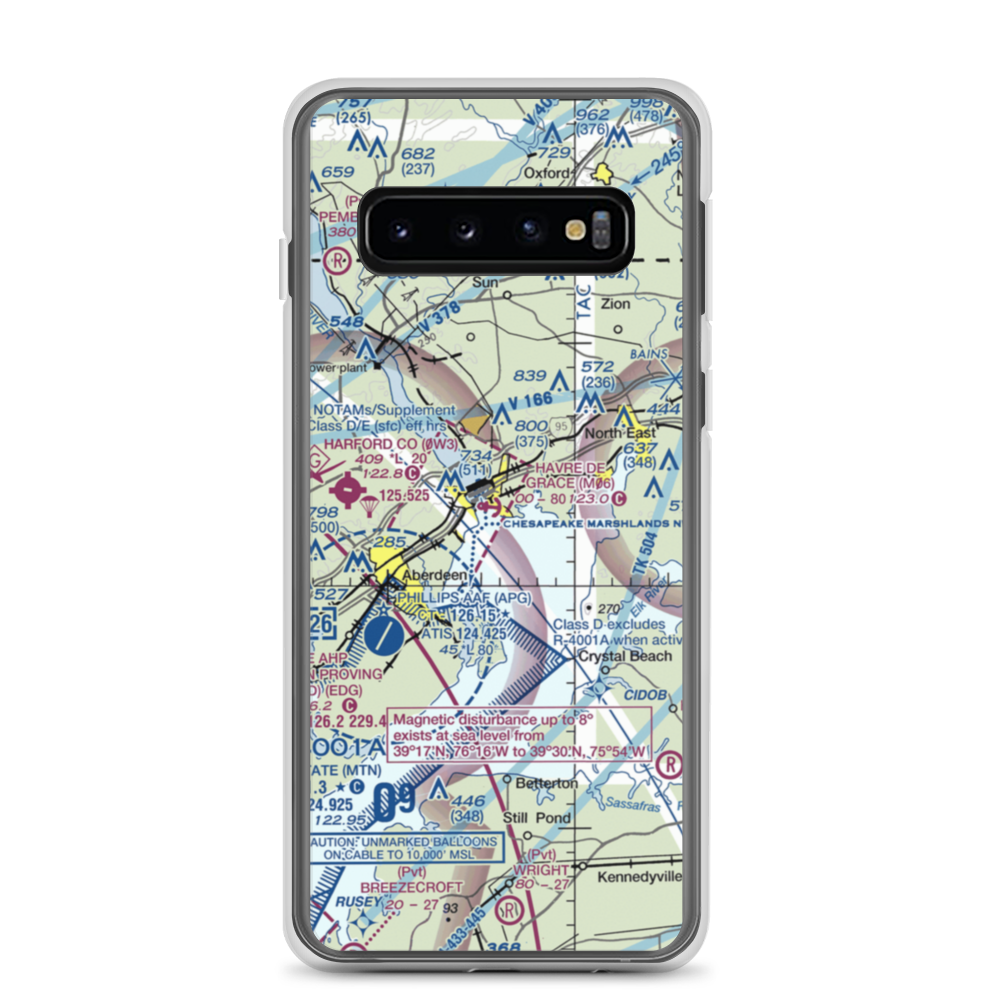 Havre De Grace Seaplane Base (M06) VFR Sectional Samsung Case Samsung Galaxy S10 model shown
