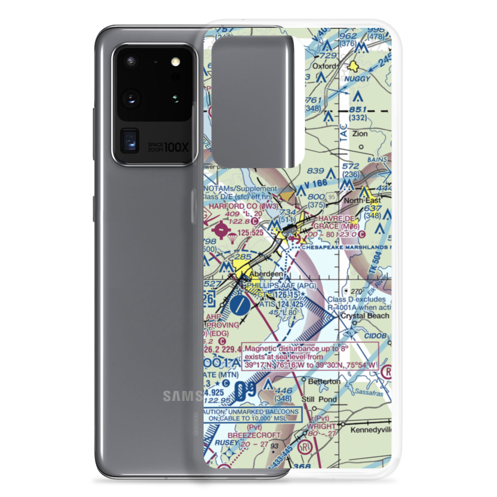Havre De Grace Seaplane Base (M06) VFR Sectional Samsung Case Samsung Galaxy S20 Ultra model shown