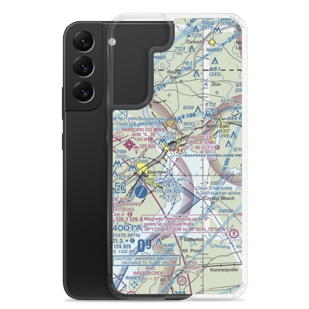 Havre De Grace Seaplane Base (M06) VFR Sectional Samsung Case Samsung Galaxy S22 Plus model shown