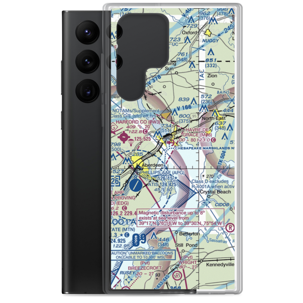 Havre De Grace Seaplane Base (M06) VFR Sectional Samsung Case Samsung Galaxy S22 Ultra model shown