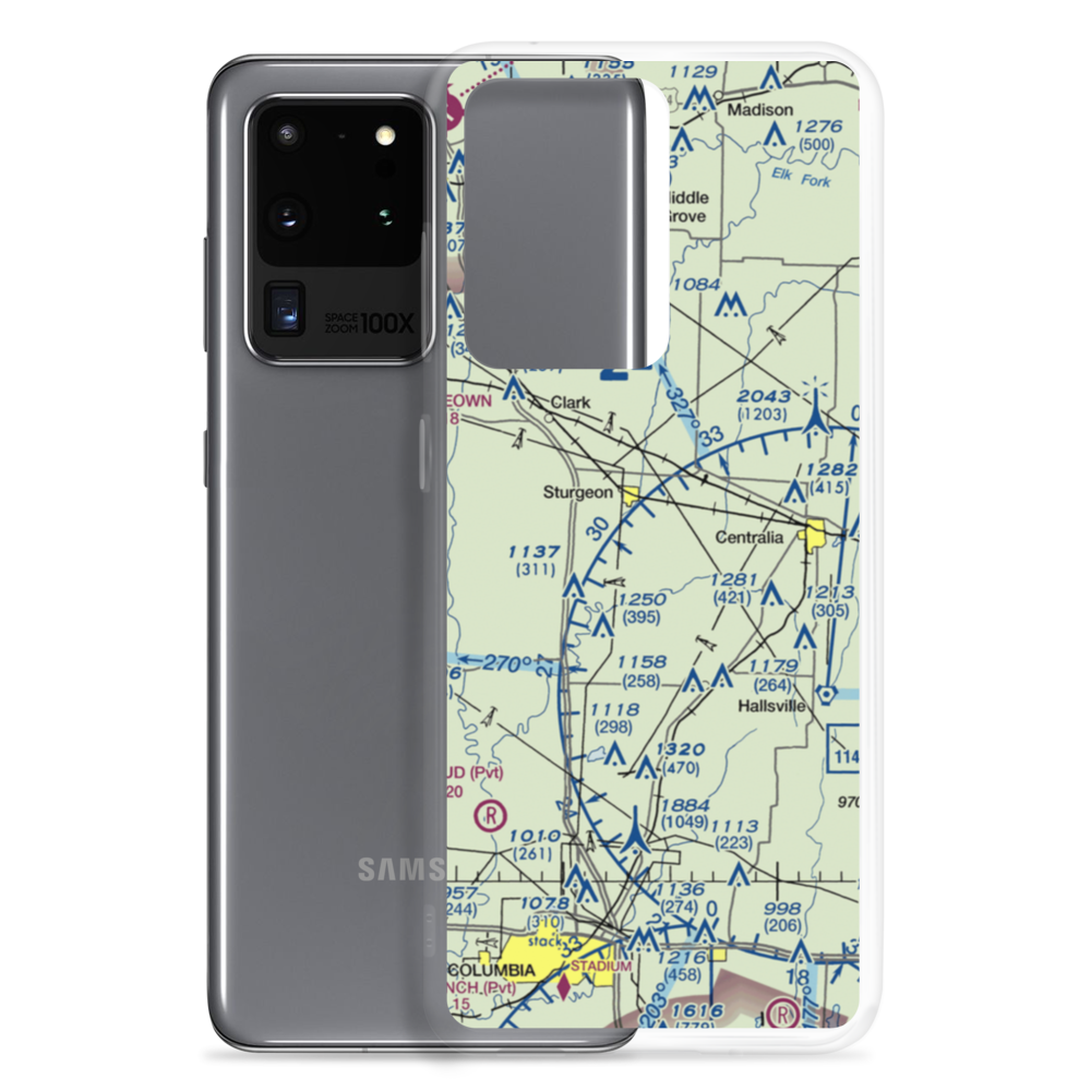 Hawk Air Airport (MO10) VFR Sectional Samsung Case Samsung Galaxy S20 Ultra model shown