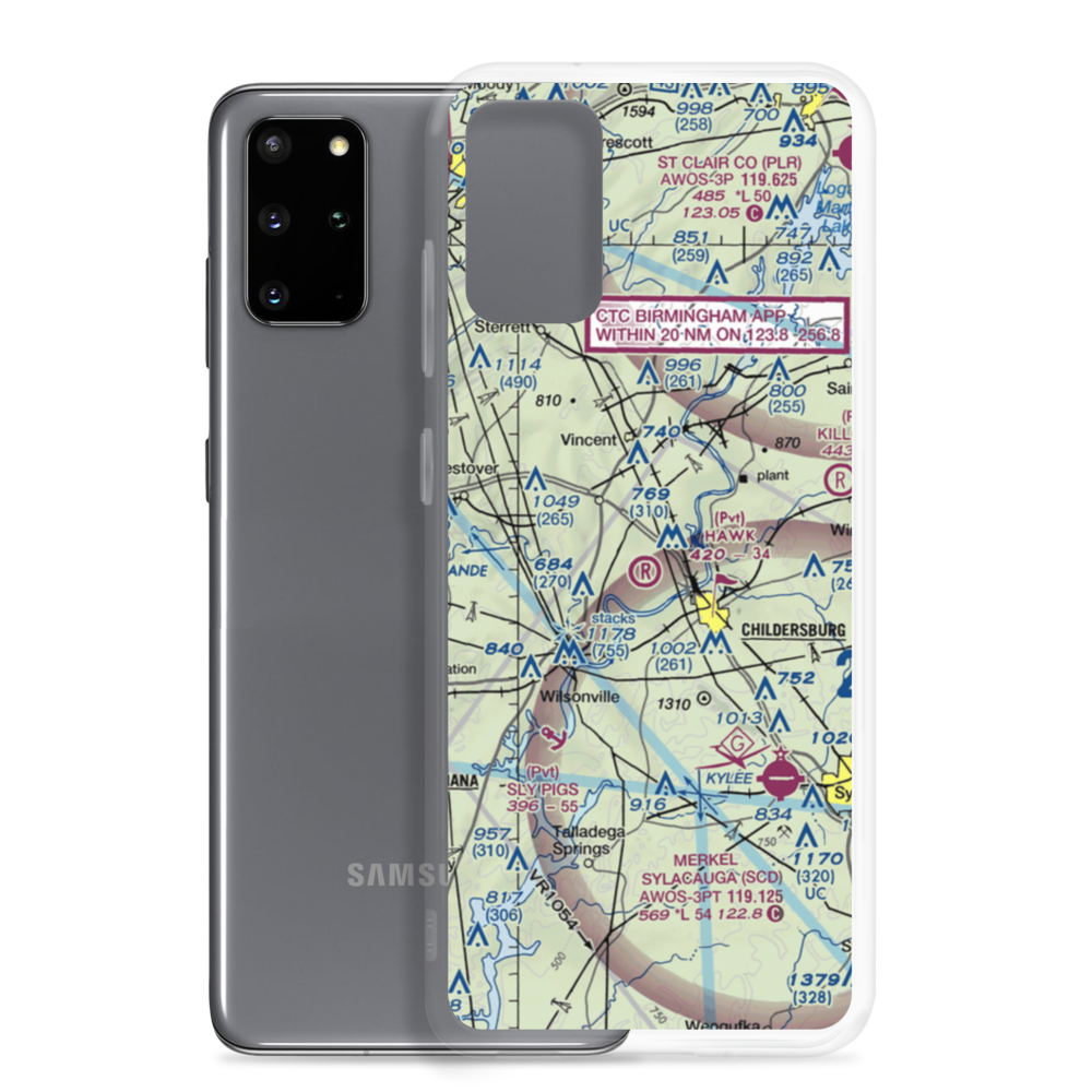 Hawk Field (AL92) VFR Sectional Samsung Case Samsung Galaxy S20 Plus model shown