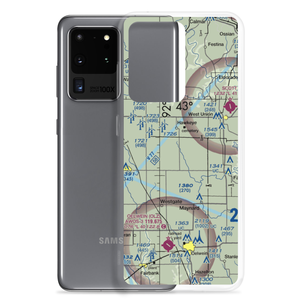 Hawk Field (IA15) VFR Sectional Samsung Case Samsung Galaxy S20 Ultra model shown