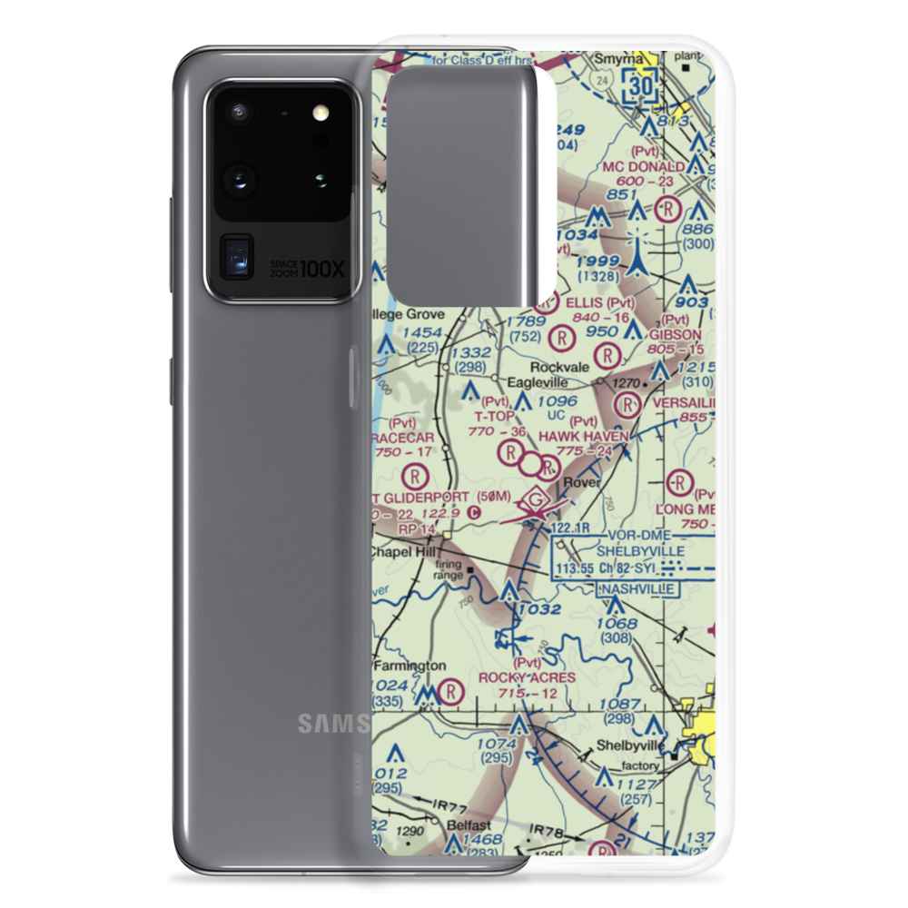 Hawk Haven Airfield (TN07) VFR Sectional Samsung Case Samsung Galaxy S20 Ultra model shown