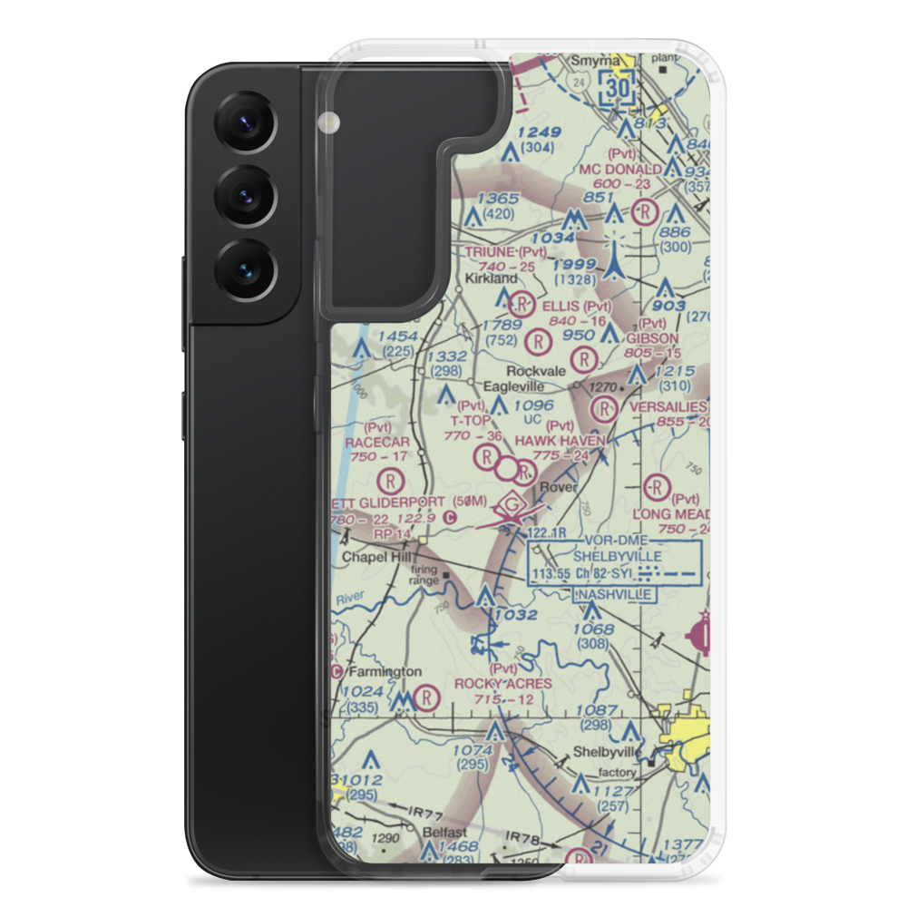 Hawk Haven Airfield (TN07) VFR Sectional Samsung Case Samsung Galaxy S22 Plus model shown