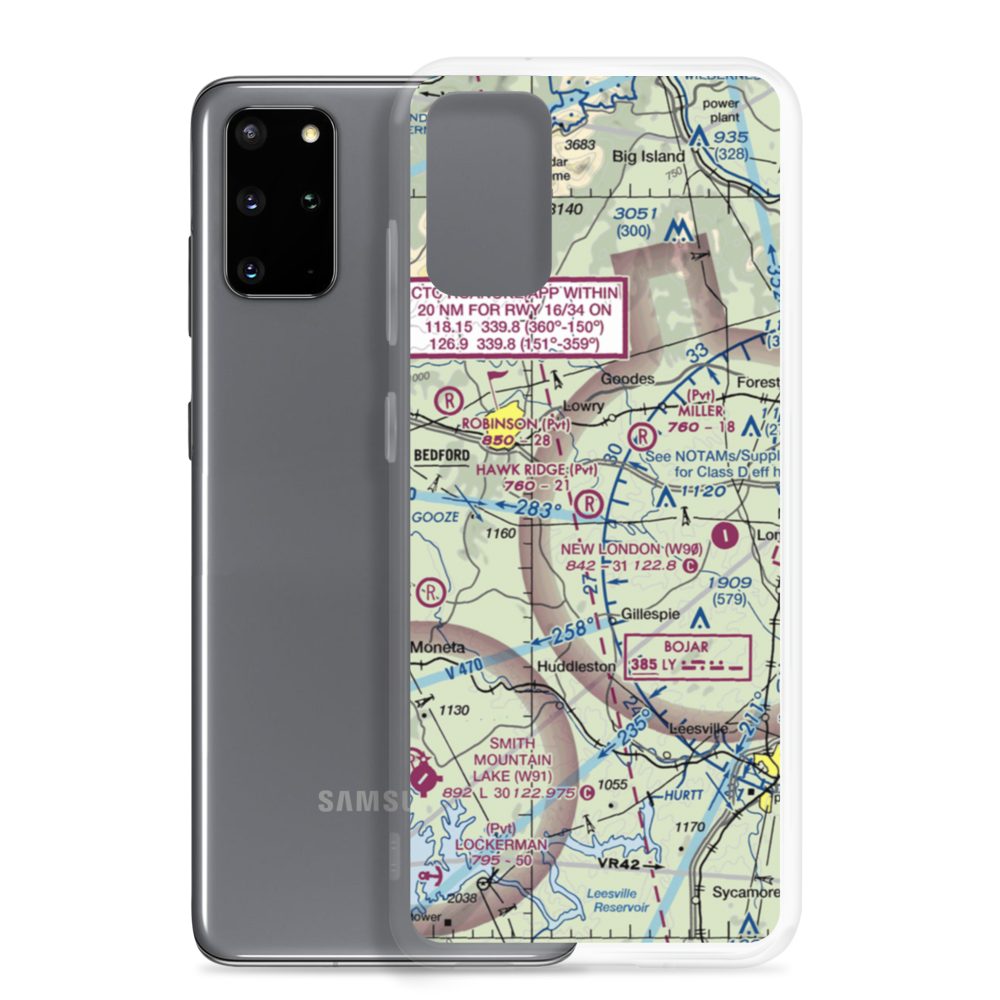 Hawk Ridge Airport (20VG) VFR Sectional Samsung Case Samsung Galaxy S20 Plus model shown