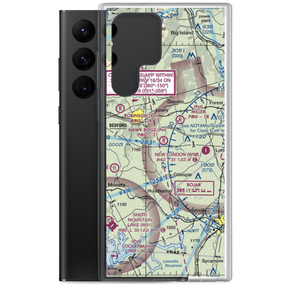 Hawk Ridge Airport (20VG) VFR Sectional Samsung Case Samsung Galaxy S22 Ultra model shown