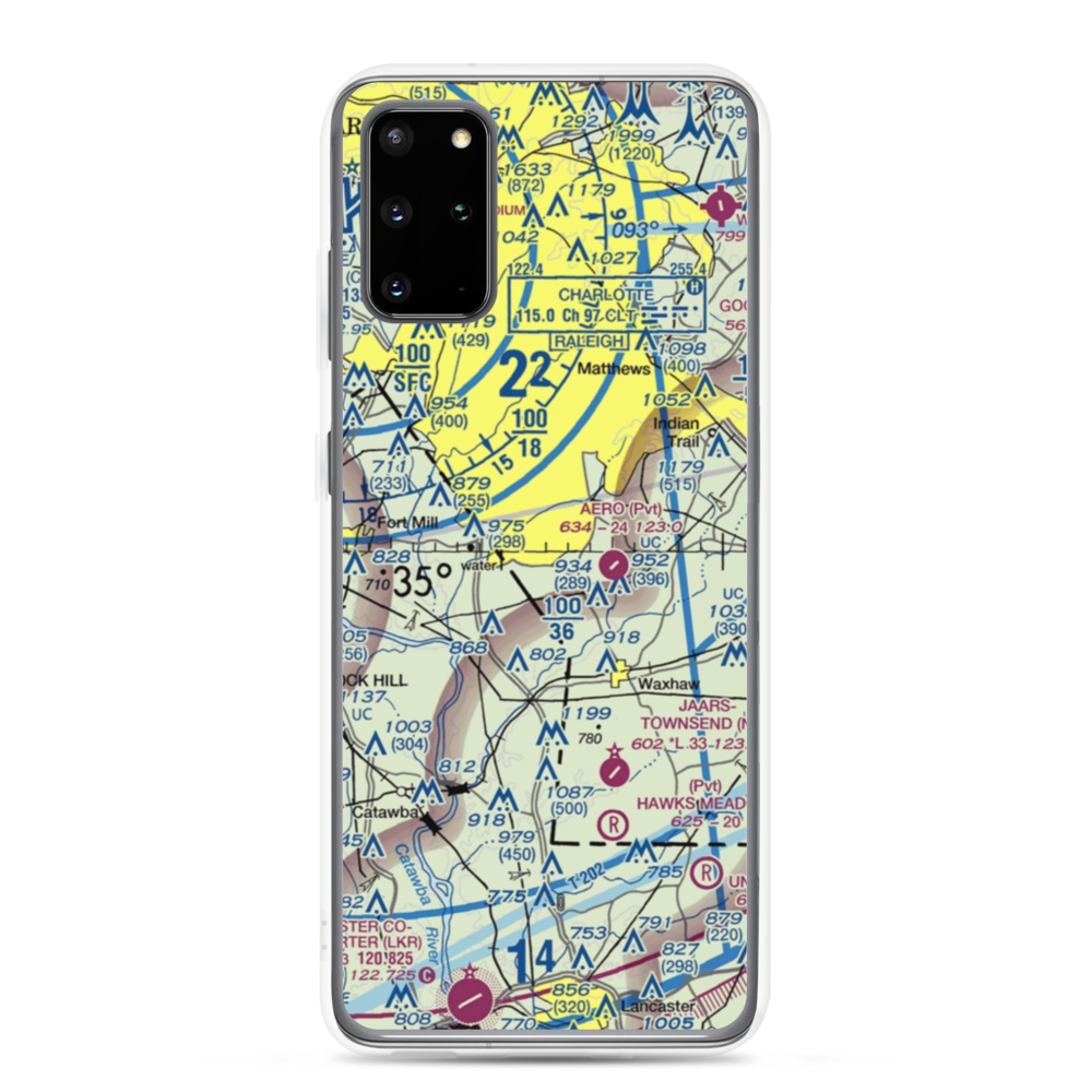 Hawk's Knoll Airport (2NC1) VFR Sectional Samsung Case Samsung Galaxy S20 Plus model shown