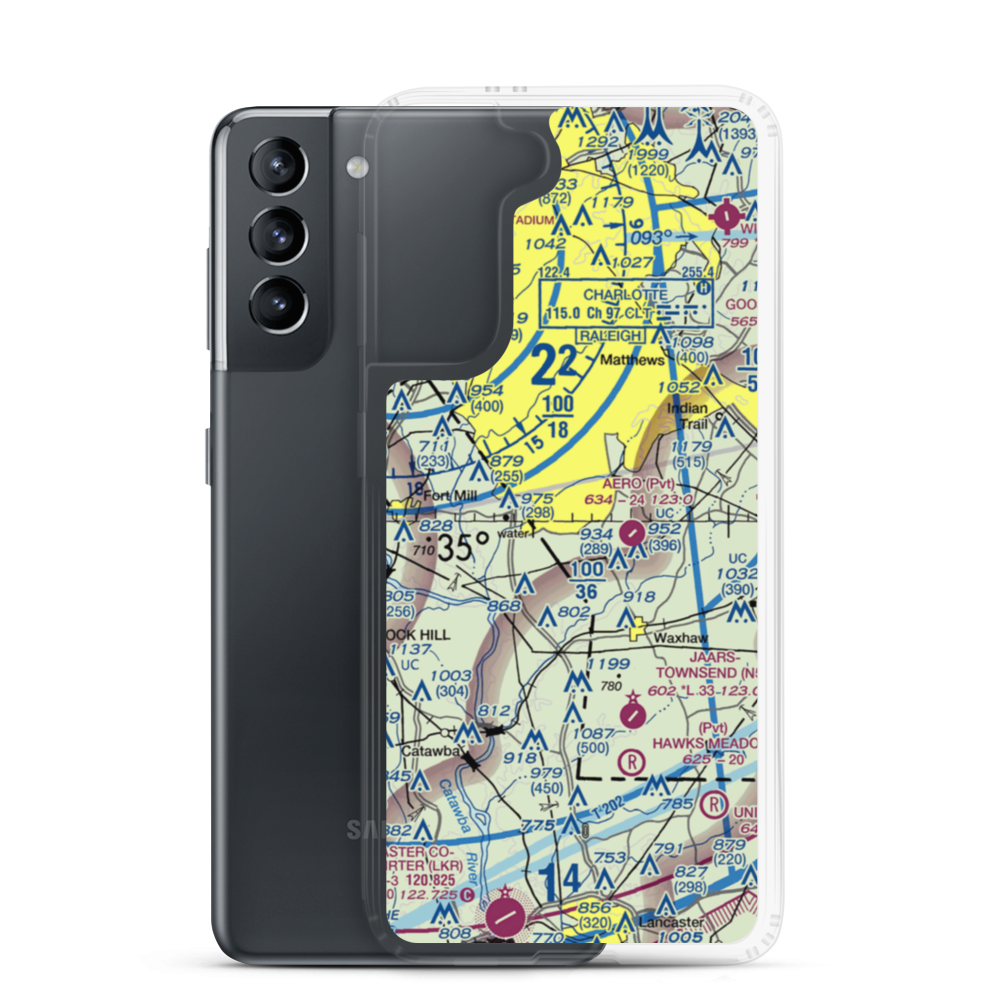 Hawk's Knoll Airport (2NC1) VFR Sectional Samsung Case Samsung Galaxy S21 model shown