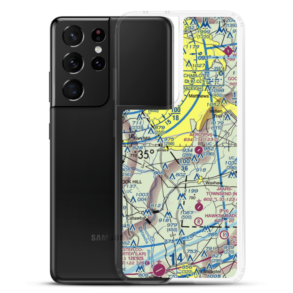 Hawk's Knoll Airport (2NC1) VFR Sectional Samsung Case Samsung Galaxy S21 Ultra model shown