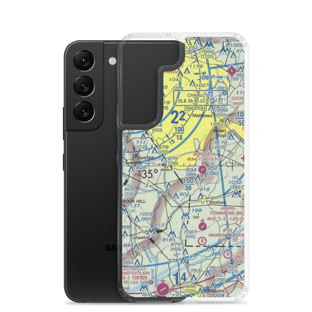 Hawk's Knoll Airport (2NC1) VFR Sectional Samsung Case Samsung Galaxy S22 model shown
