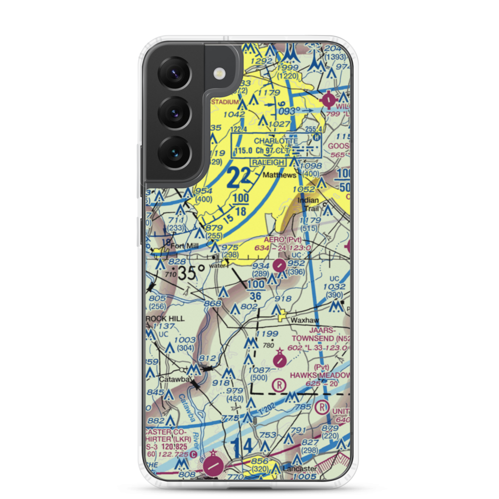 Hawk's Knoll Airport (2NC1) VFR Sectional Samsung Case Samsung Galaxy S22 Plus model shown