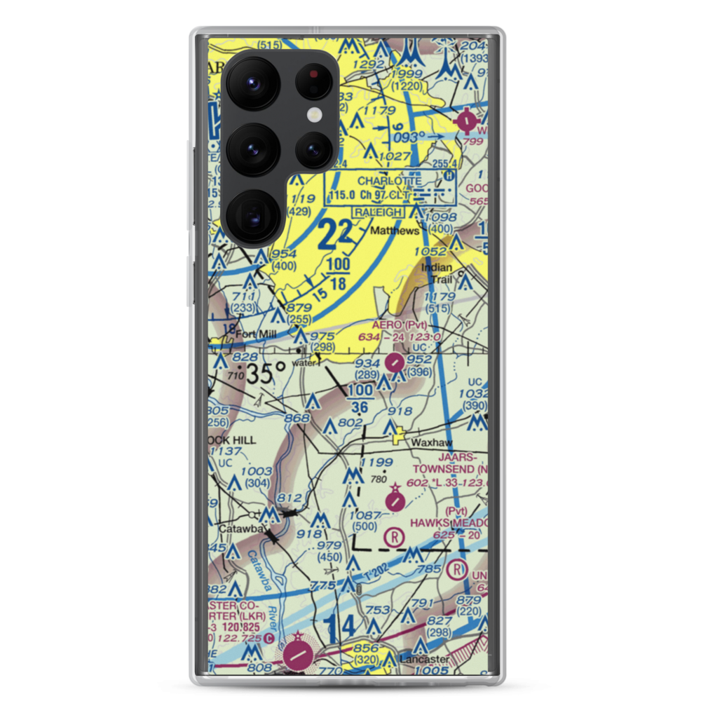 Hawk's Knoll Airport (2NC1) VFR Sectional Samsung Case Samsung Galaxy S22 Ultra model shown